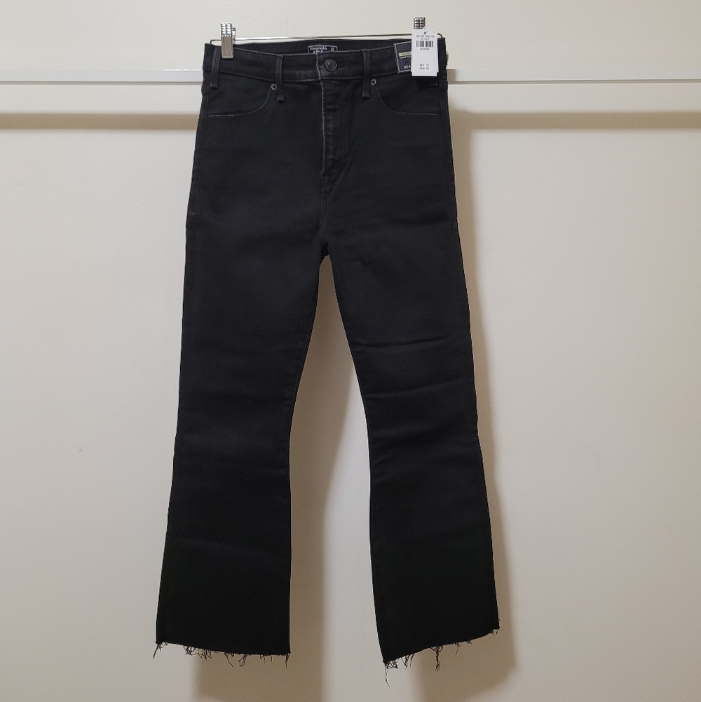 NWT A&F Black Kick Flare High Rise Jeans